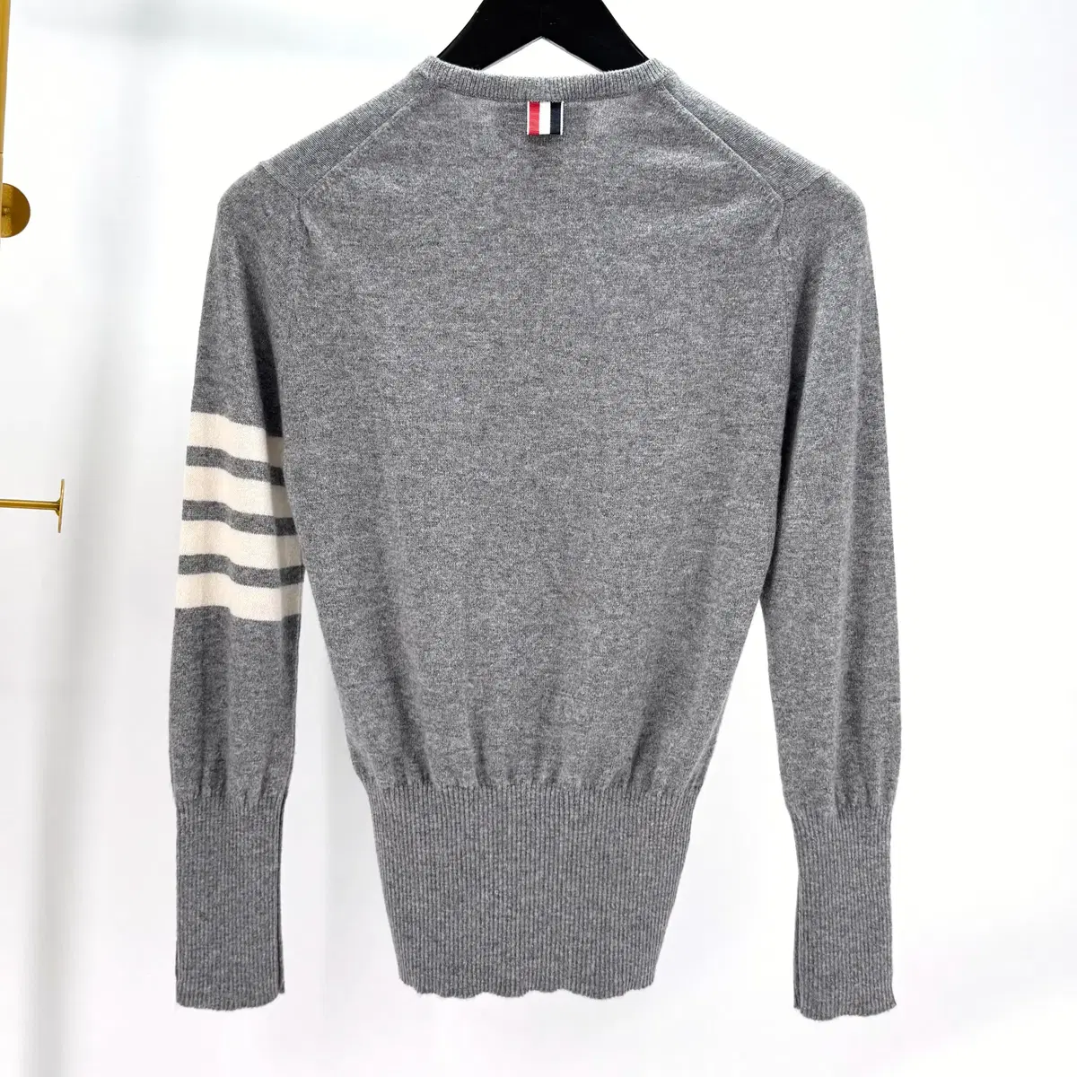 42 サイズ] トムブラウンオブリークレディースカシミアニットグレー